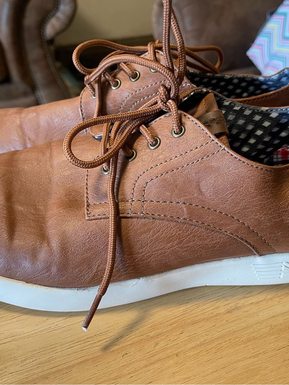 Ben Sherman Leather Sneakers Shoes Men's 9 Lace Up Brown Designer